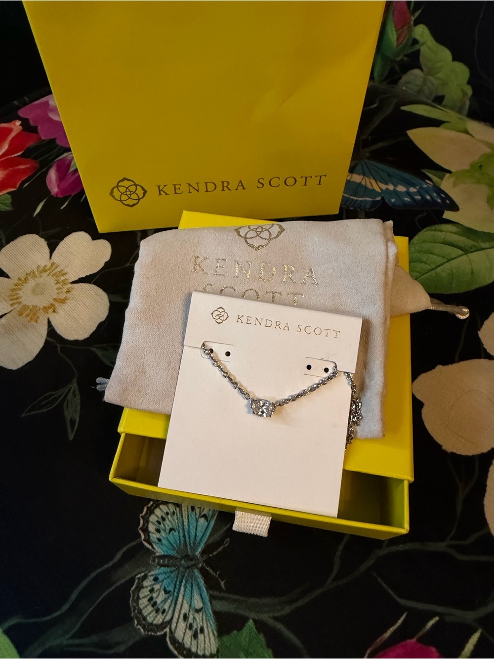 Kendra Scott Silver Cubic Zirconia Necklace